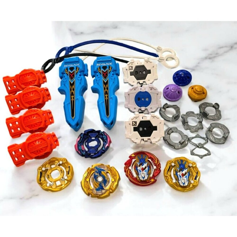 Beyblade Lot of 27 Burst Turbo Hypersphere Blade Launcher Battling Top Anime Toy